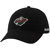 NHL Reebok Minnesota Wild Official Team Adjustable Slouch Hat - Black