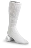 6 Prs. of King Size Crew Socks White