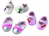 Zapf Creation - Baby Born shoes Silver with pink bow