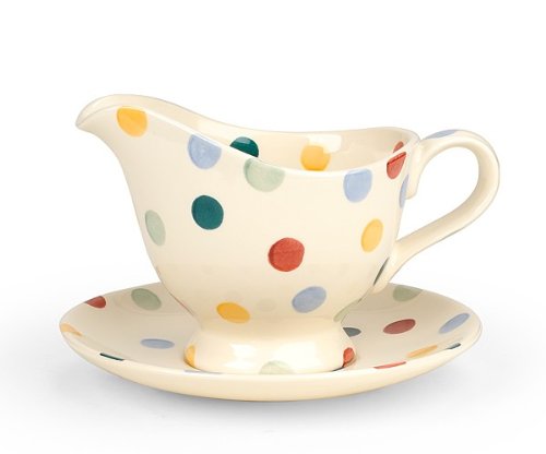 Emma Bridgewater Pottery Polka Dot Gravy Boat & Saucer