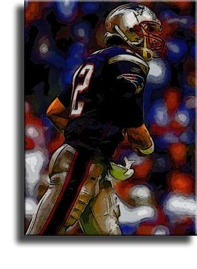 Completely Handpainted American Football Sport Painting, Custom Order FL3523, Oil on Canvas, with Option to Paint Jerry, Brett & Co. from Any Other Favorite Photograph or Picture, Unframed, Size 24