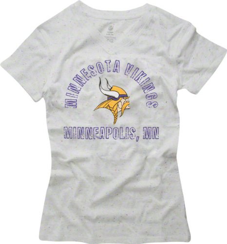 Minnesota Vikings Girl's Speckled V-Neck T-Shirt