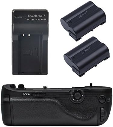 EACHSHOT updated Vertax D16 Grip For Nikon D750 Multi Battery Grip as Rplacement For MB-D16 With EN-EL15 batteries and Charger