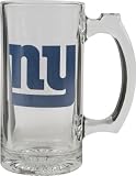 New York Giants Beer Mug: 3D Logo Glass Tankard