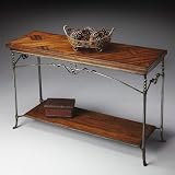 Metalworks Distressed Console Table With Rope Motif