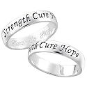 Sterling Silver Breast Cancer Awareness Sentiment Ring