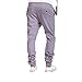 VICVIK Men's Fashion Outdoor Elastic Waistband Casual Jogger Pants Trousers (L, Gray)