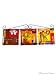 Flower Decorative Plates w/ Rack