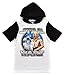 Star Wars Boy's Graphic Print T-Shirt Hoodie (Large, White with Black)