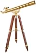 Barska Anchormaster 36x80mm Brass Refractor Telescope Telescopew/ Mahogany Floor Tripod