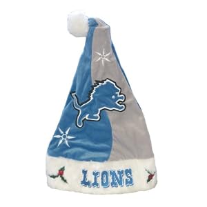 Detriot Lions Santa Hat