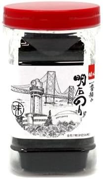 Japanese Salty and Sweet Dried Seaweed Akashi Ajinori 56 Sheets in 8 Packs From Japan