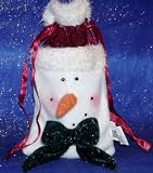Plush Snowman Drawstring Bags