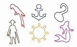 Mini Glow in Dark Rubber Band RINGS Pirate Shapes 24 Piece Hand Finger CLEARANCE SALE PRICED Mini Glow in Dark Rubber Band RINGS Pirate Shapes 24 Piece Hand Finger CLEARANCE SALE PRICED