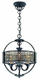 Eurofase 19367-019 Arsenal 3-Light Chandelier, Ancient Bronze with Antique Gold
