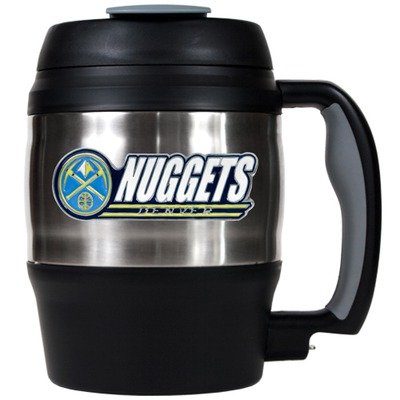 NBA Denver Nuggets 52-Ounce Stainless Steel Macho Travel Mug with Bottle Opener