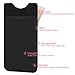 Phone Wallet, Card Sticker, Slim Flexible Lycra Stick-on Wallet Card Holder for iPhone, Others Smartphones and Apple TV Remote Control (Classic Black)