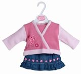 Review Petite 1649 / Petite - Knitted Vest & Pink Dress Fits Dolls Up To 40-45