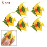 Como 5 Pcs Yellow Green Floating Artifical Fish Decoration for Aquarium image