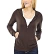 Mossimo&reg; Black: Ultrasoft Hoodie Cardigan - Brown Heather