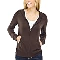 Mossimo&reg; Black: Ultrasoft Hoodie Cardigan - Brown Heather