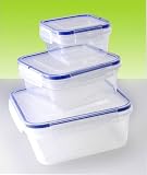 Metro 6 Piece Quick Snap Square Storage Containers