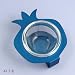 Honey Dish - Blue - Length is 5.5 inches. Anodized Aluminum. By Shraga Landsman