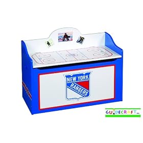 Guidecraft 13012 National Hockey League New York Rangers Toy Box by GuideCraft