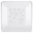 First Frost Glass Accent Plate Set of 6