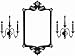 Large Mirror and 2 Candlesticks Back Wall Decal