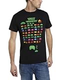 Trademark Space Invaders Multi-coloured Ships Printed Mens T-Shirt