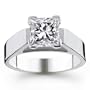 14K 1.50 Carat Princess Cut Solitaire Diamond Ring (G-H ; SI1-2)