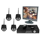 2.4GHz Digital Color Wireless Multi-Channels DVR & Cameras Kit