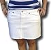 Travel Skirts | Denim Miniskirts | White Miniskirts | White Denim Skirts | White Denim Miniskirts | Denim Skirt Styles | Denim Skirts Sizes | Fashion Denim Skirts - Steve and Barrys White Denim Mini Skirt Size 4