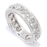14K White or Yellow Gold 2.00ct Diamond Vintage-Style Eternity Ring