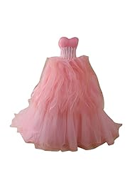 Strapless Sweetheart Organza Lace-Up Pleated Empire   Waistline Evening Dress/Party Dress/Wedding Dress 