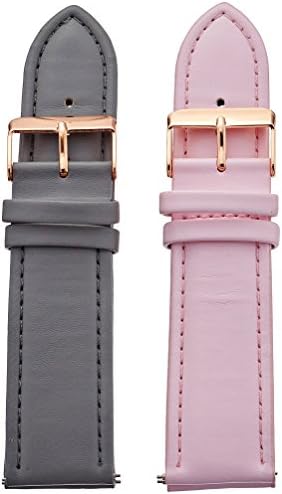 Geneva Women's Rose Gold-Tone Square Oversized Watch Set with Interchangeable Faux Leather Straps