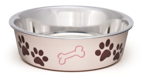 Loving Pets Bella Bowl Dog Bowl, Extra Large, 3-Quarts, Paparazzi Pink
