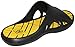 Greg Michaels Mens Flip Flops Slide Slippers - Sport Comfortable for Home Beach Walking Light Weight (11, Black/Yellow)