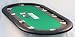 10 Seat Folding Poker Table Top with Wood effect Racetrack and Green Velvateen Cloth Centre