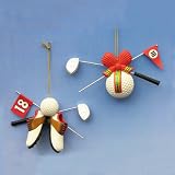 Club Pack of 12 Golf Themed Club, Shoe and Ball Christmas Ornaments 4.25