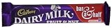 Cadbury Dairy Milk Fruit & Nut Bar and a Half 75 g (Pack of 18)