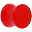00 Gauge Red Acrylic Saddle Plug