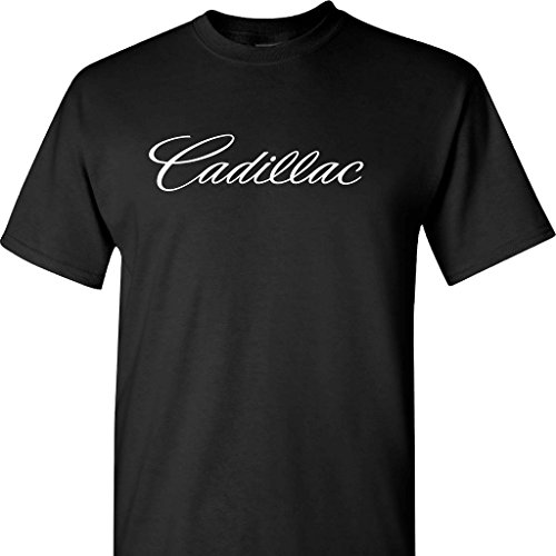 Caddy Cadillac Logo on a Black T Shirt