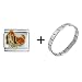Basset Hound Dog Italian Charm Bracelet