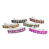 1 Dozen Set Colored Rhinestone Barettes Accessory