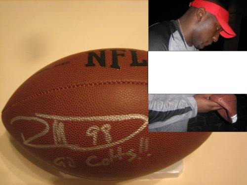 ROBERT MATHIS,INDIANAPOLIS COLTS,Alabama A&M,SIGNED NFL FOOTBALL WITH PROOF + COA