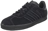 adidas Originals Men's Gazelle 2 ? Nubuck Retro Sneaker,Black/Black/Black,7 M US