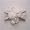 Ivory linen flower on ivory band, Small 0 to 3 mo. (13