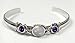 Sterling Silver Hand Made Cuff with Genuine title=